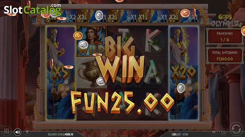 Gods of Olympus 2 Free Spins