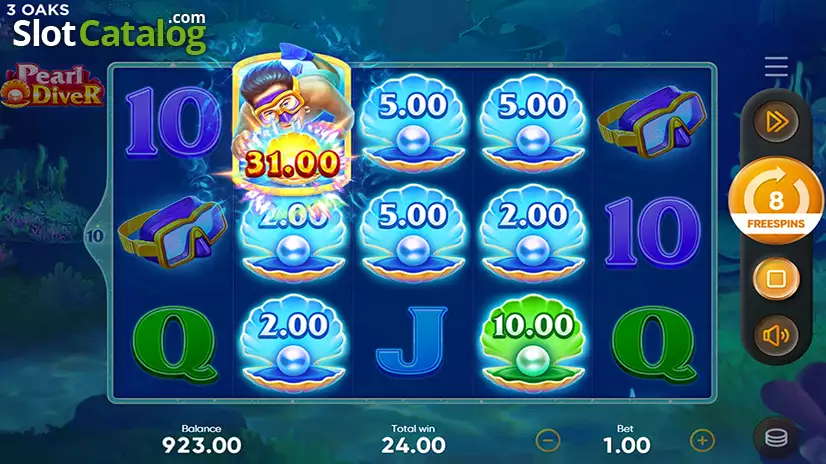 Pearl Diver Free Spins