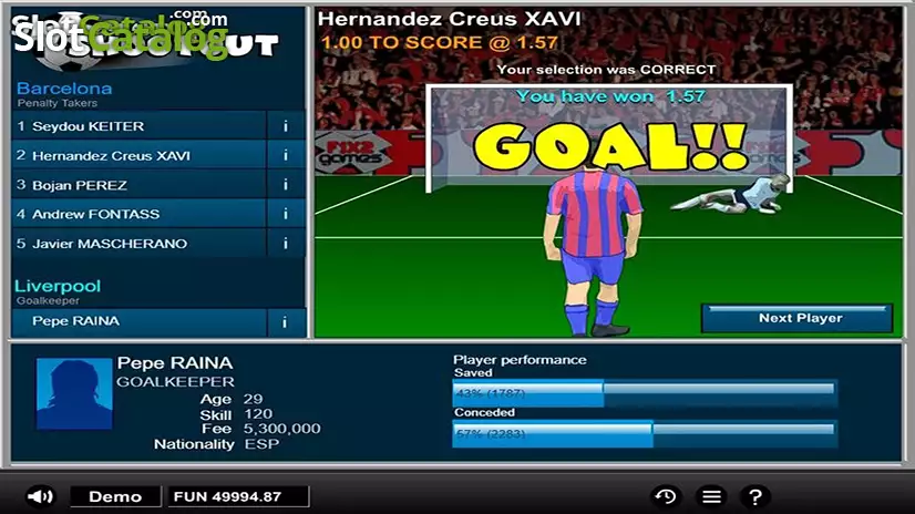 Penalty Shootout Win Screen